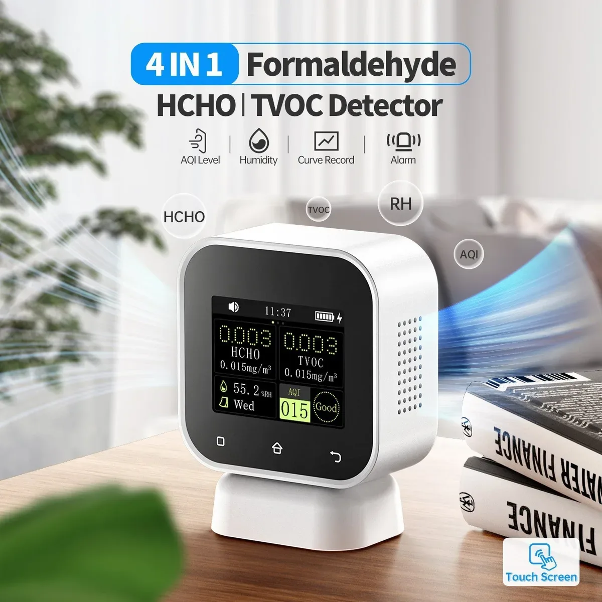 نمای دیگر مانیتور هوشمند کیفیت هوا FNIRSI مدل SFD-02
