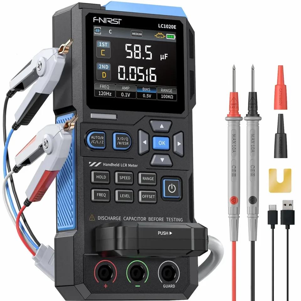 اندازه‌گیری یک قطعه SMD با LCR متر پنس