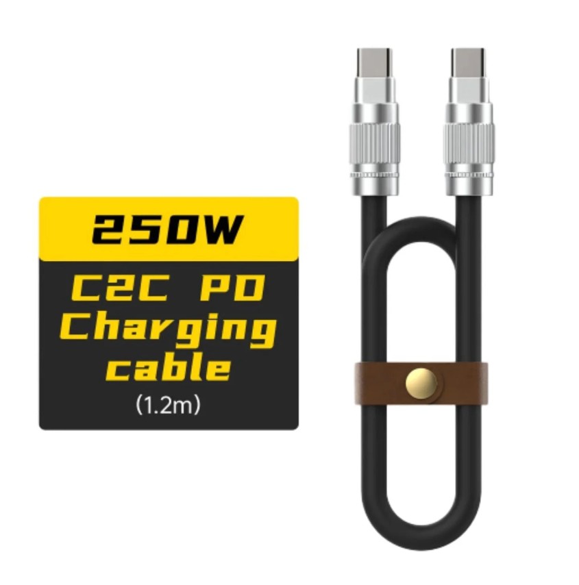 175742171314 کابل شارژ 250 وات Type-C برای لپتاپ و مکبوک - تصویر 1